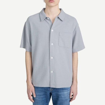 Textured Button Down - Blue Grey - Galvanic.co