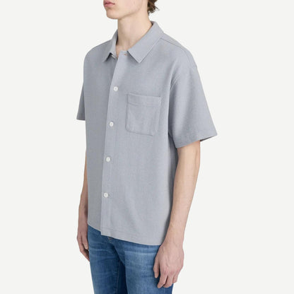 Textured Button Down - Blue Grey - Galvanic.co