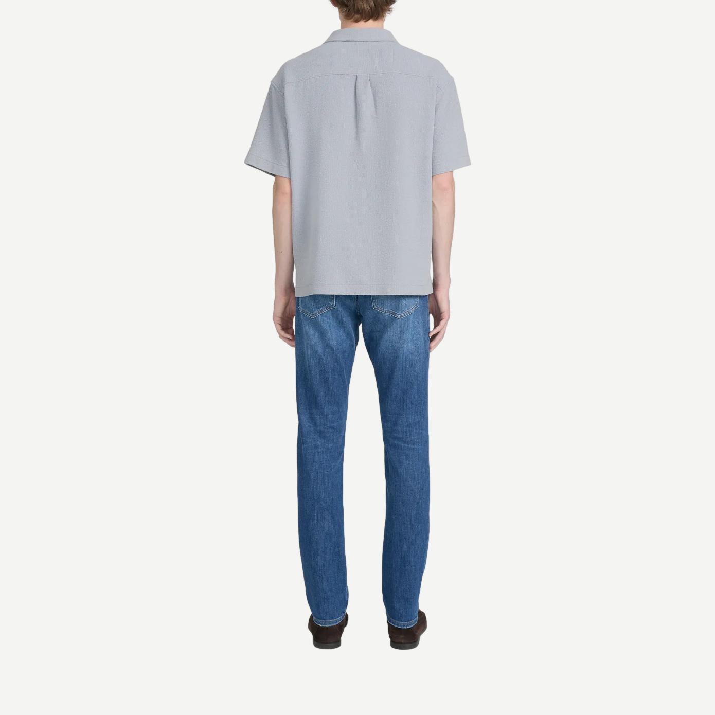 Textured Button Down - Blue Grey - Galvanic.co