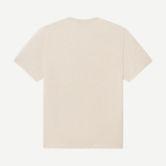 Jacquard Stripe Tee - Creme - Galvanic.co
