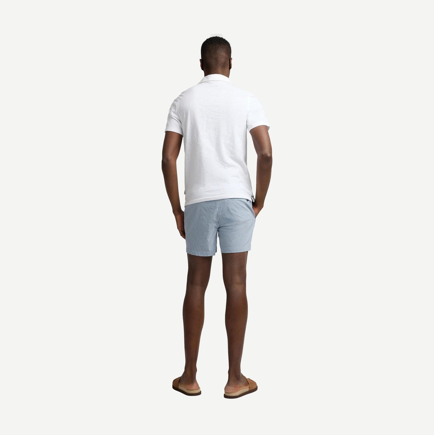 Charles 5" Swim Trunk Tonal - Stripe Blue/Multi - Galvanic.co