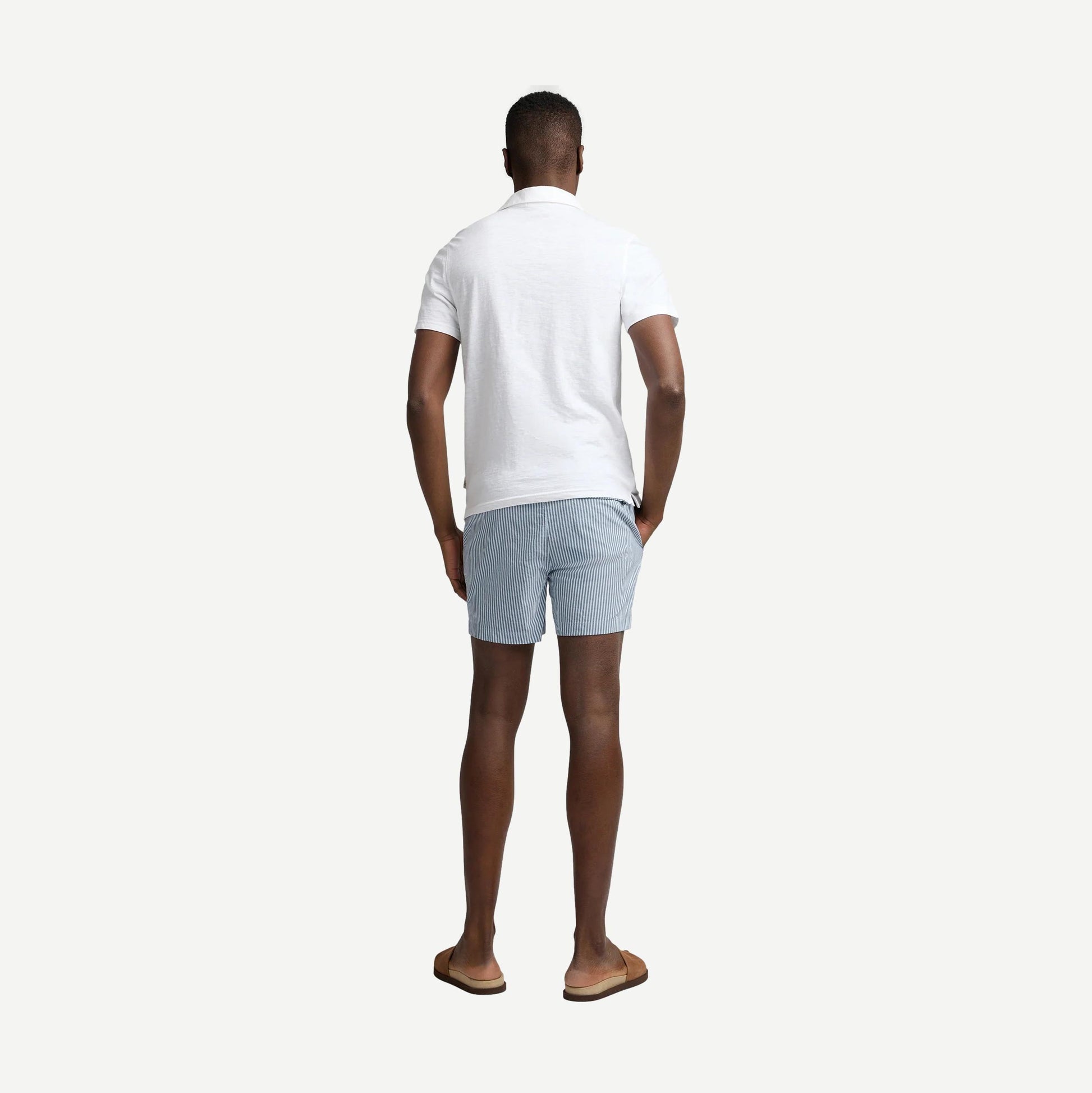 Charles 5" Swim Trunk Tonal - Stripe Blue/Multi - Galvanic.co