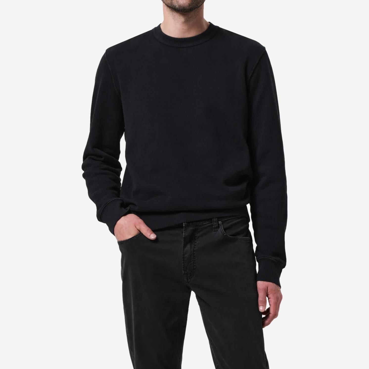 Vintage Crewneck Sweatshirt - Washed Black - Galvanic.co