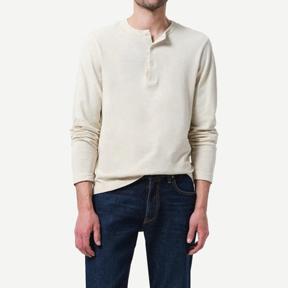 Three Button Henley - Ecru - Galvanic.co