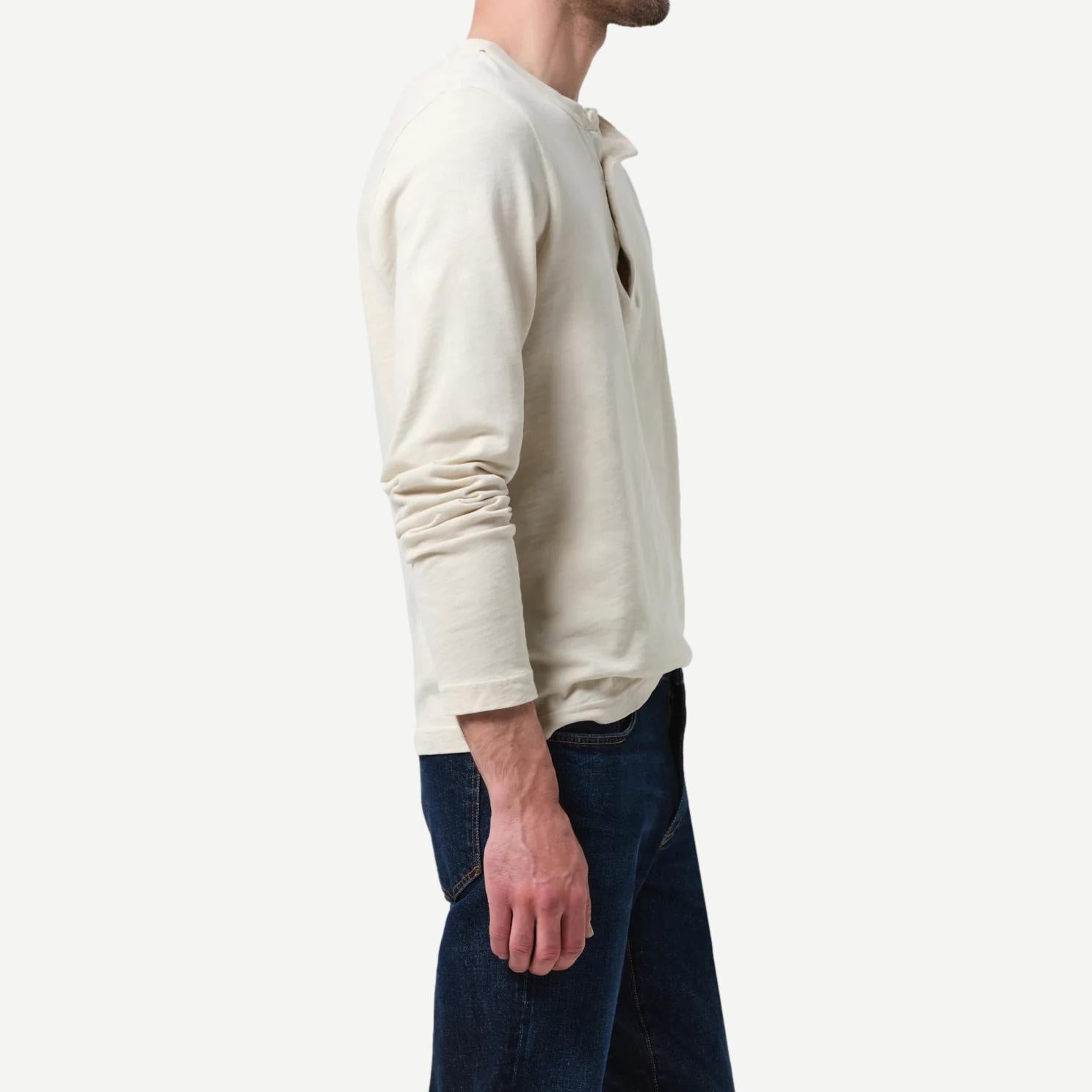 Three Button Henley - Ecru - Galvanic.co