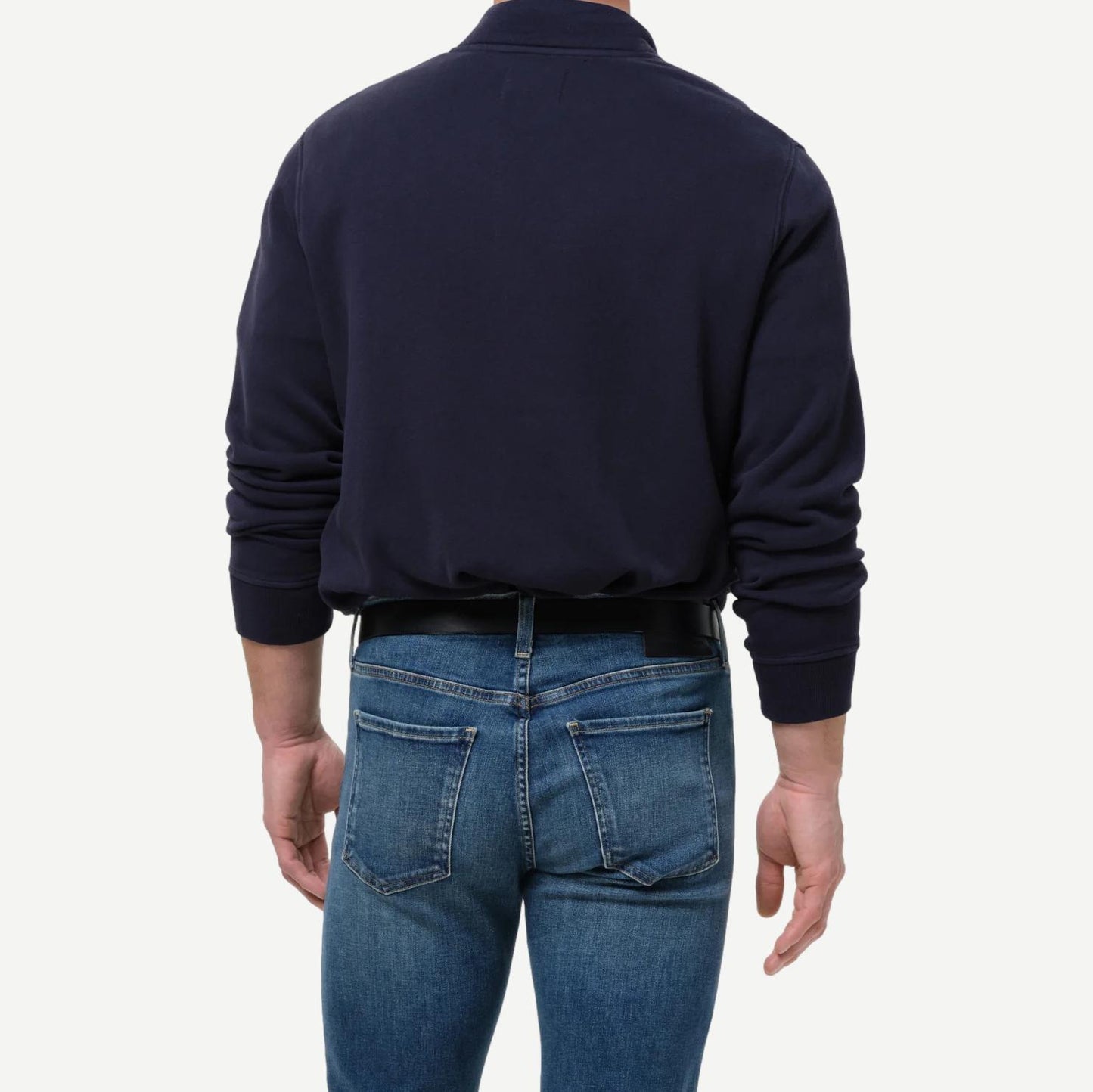 Half Button Pullover - Navy