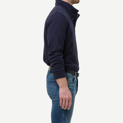Half Button Pullover - Navy