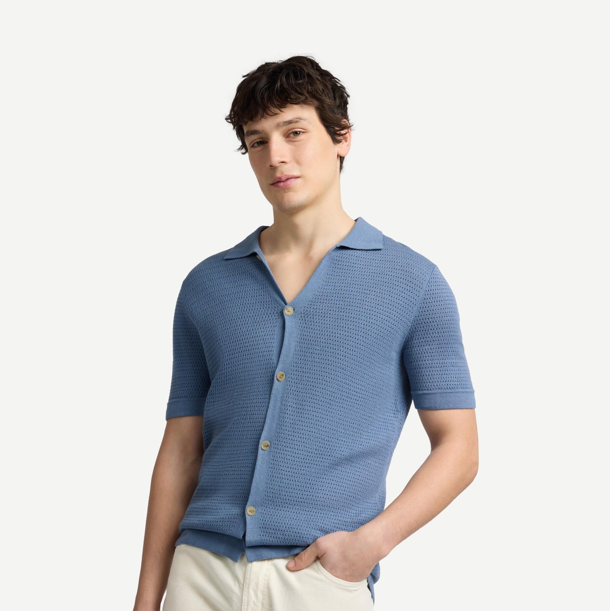 Drop Needle Button Up - Mist - Galvanic.co