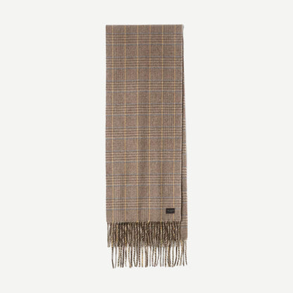 Mila Cashmere Scarf - Camel Heritage Plaid