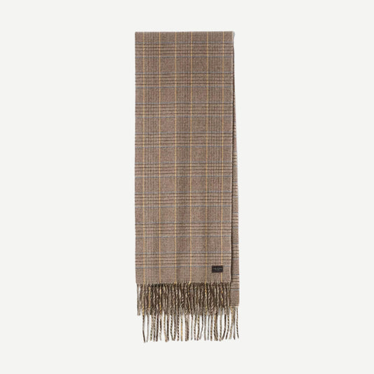 Mila Cashmere Scarf - Camel Heritage Plaid