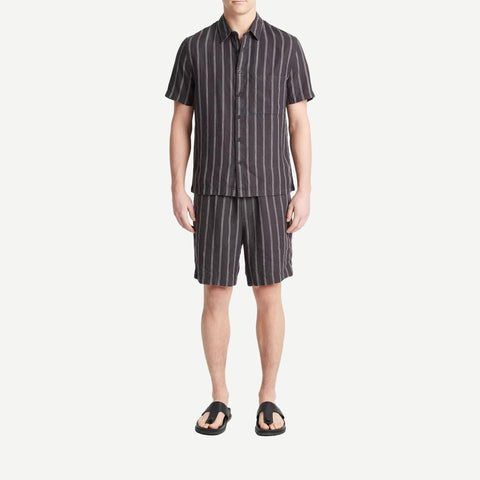 Moonbay Stripe S/S Shirt - Soft Black - Galvanic.co