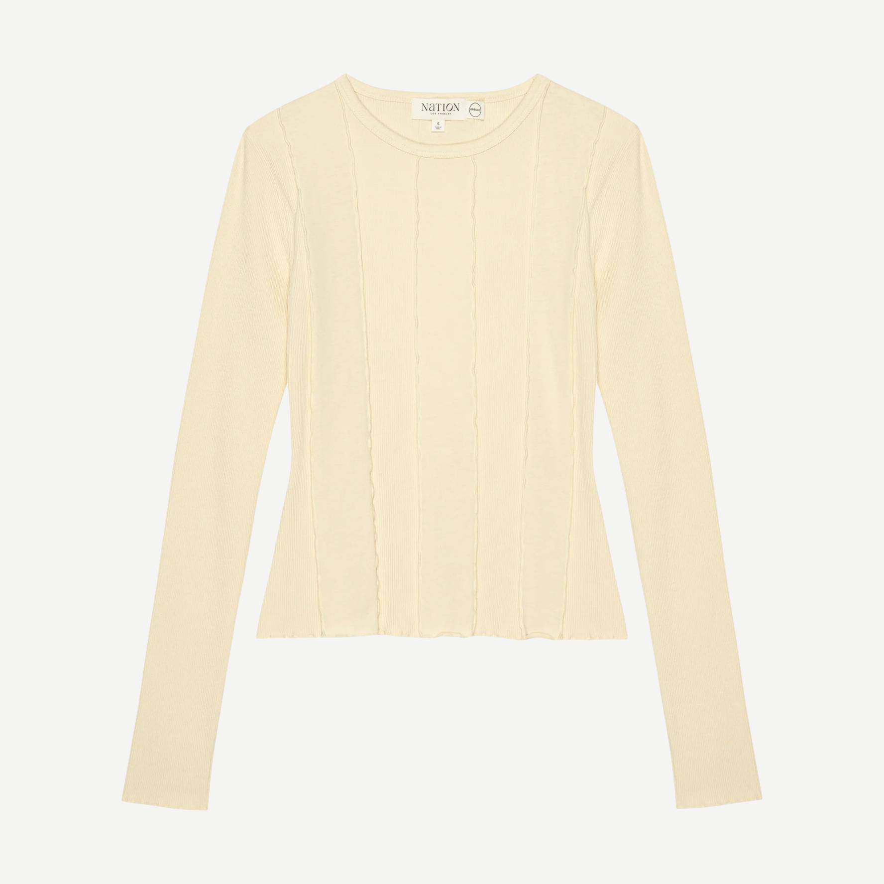 Nico Seamed Top - Parchment - Galvanic.co