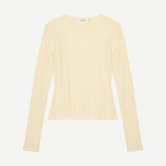 Nico Seamed Top - Parchment - Galvanic.co