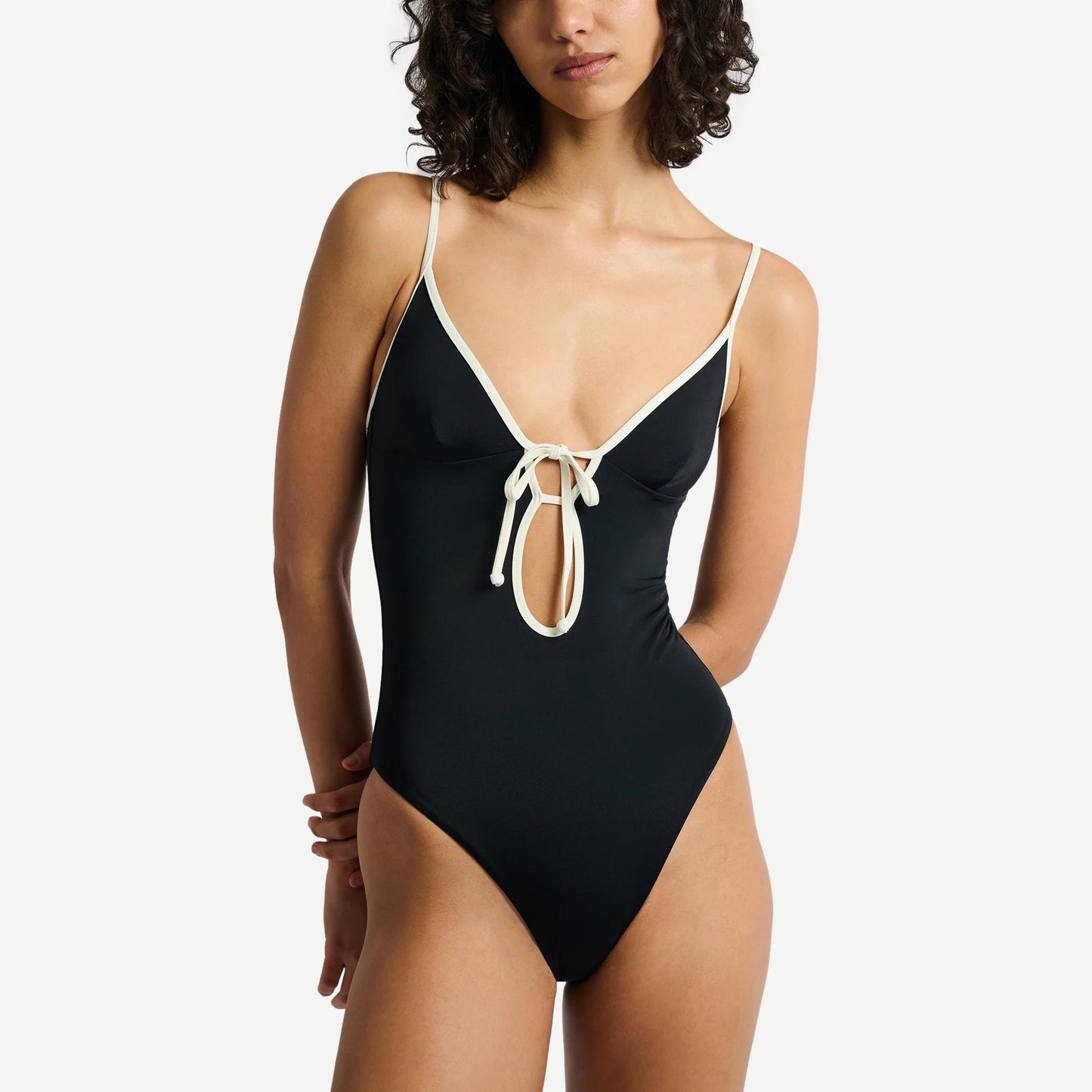 Soleil One Piece - Black/Egret - Galvanic.co