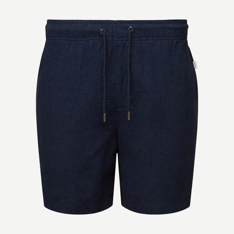 Air Linen Pull-On Short 6" - Deep Navy - Galvanic.co