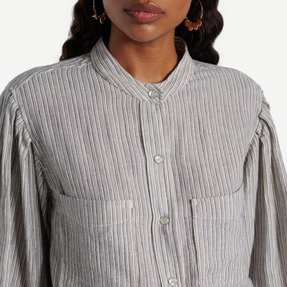 Isabel Marant Selvia Blue Shirt with long sleeves and button front, casual chic for everyday wear.