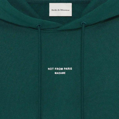 Classic Slogan Hoodie - Dark Green