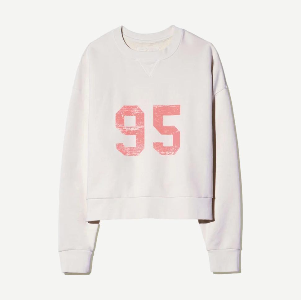 95 Gladys Sweatshirt - Ecru/Red Print