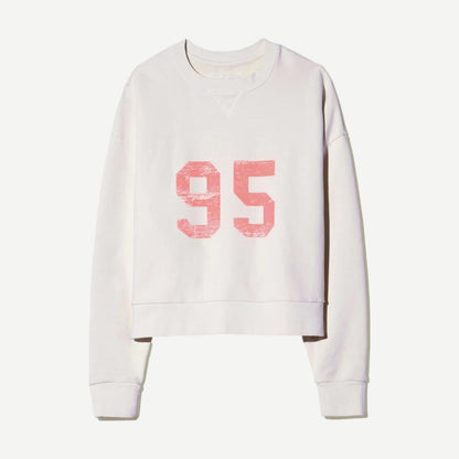 95 Gladys Sweatshirt - Ecru/Red Print
