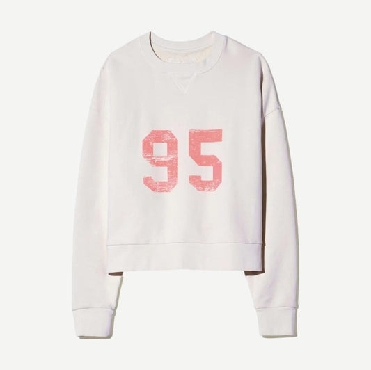 95 Gladys Sweatshirt - Ecru/Red Print - Galvanic.co