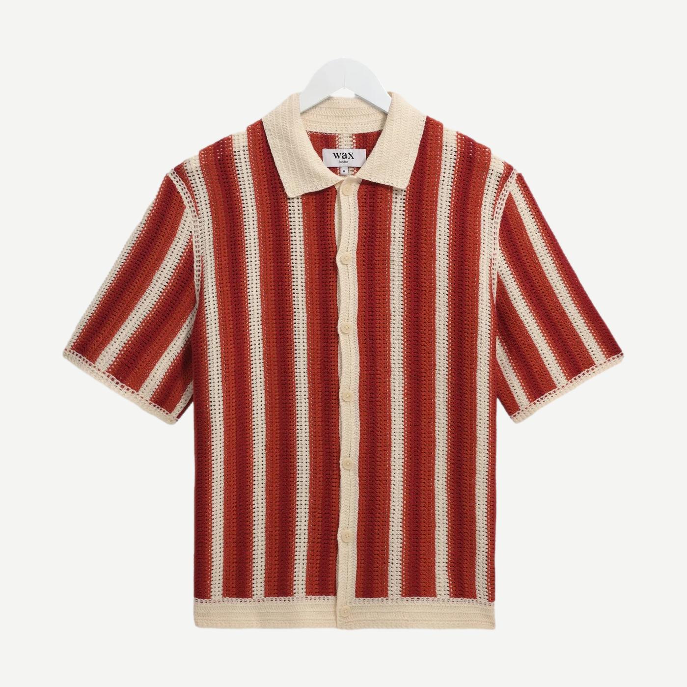Porto Shirt - Stripe - Ecru / Orange - Galvanic.co
