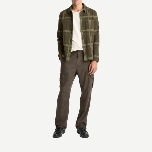 Plaid Knit Shirt Jacket - Dark Leaf - Galvanic.co