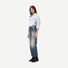 Classic Denim Shirt - Light Vintage Blue - Galvanic.co