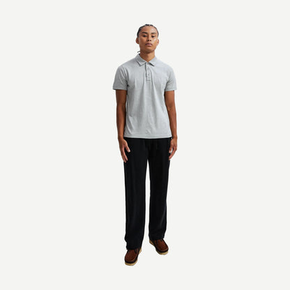 Lightweight Jersey Polo - Heather Grey - Galvanic.co