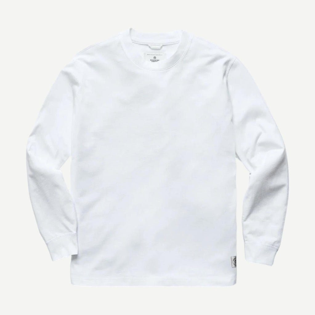 Knit Midweight Jersey Long Sleeve - White - Galvanic.co