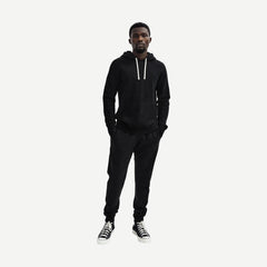 Knit Midweight Terry Hoodie - Black - Galvanic.co