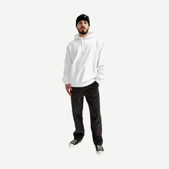 Knit Mid Wt. Terry Relaxed Fit Pullover Hoodie - Vintage White - Galvanic.co