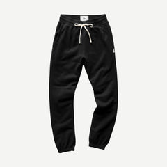 Knit Midweight Terry Cuffed Sweatpants - Black - Galvanic.co