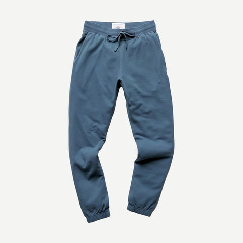 Lightweight Terry Cuffed Sweatpant - Washed Blue - Galvanic.co