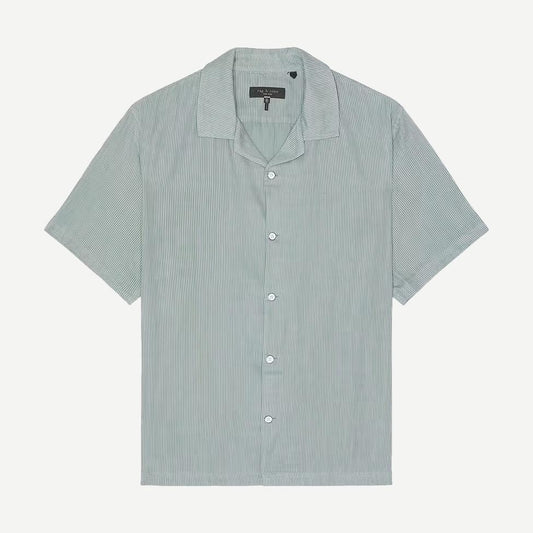 Avery Gauze Shirt - Stone Blue Stripe