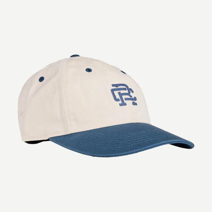 Colour Block Monogram Strapback Cap - Bermuda/Ivory - Galvanic.co