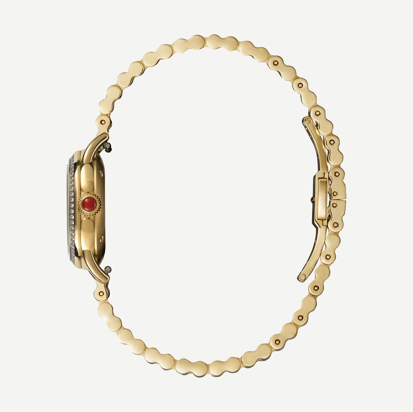 Limited Edition 3H 25mm Red Jasper Diamond Bezel - Gold