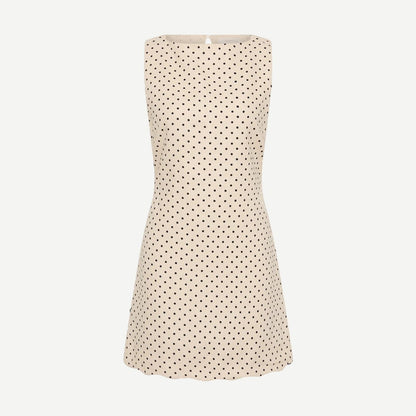 Iria Mini Dress Lola Polka Dot - Cream/Black - Galvanic.co