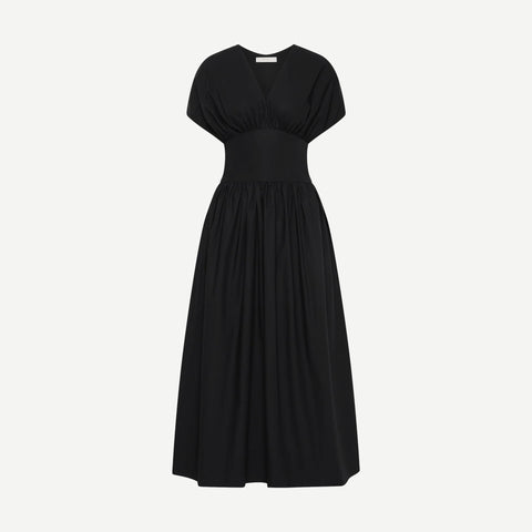 Auve Midi Dress - Black - Galvanic.co