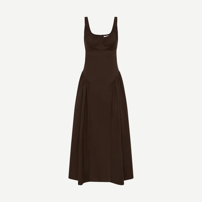 Marcella Midi Dress - Espresso - Galvanic.co