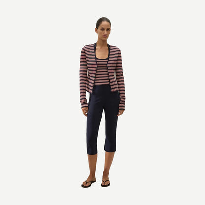 Doris Cardigan - Cila Stripe Navy - Galvanic.co