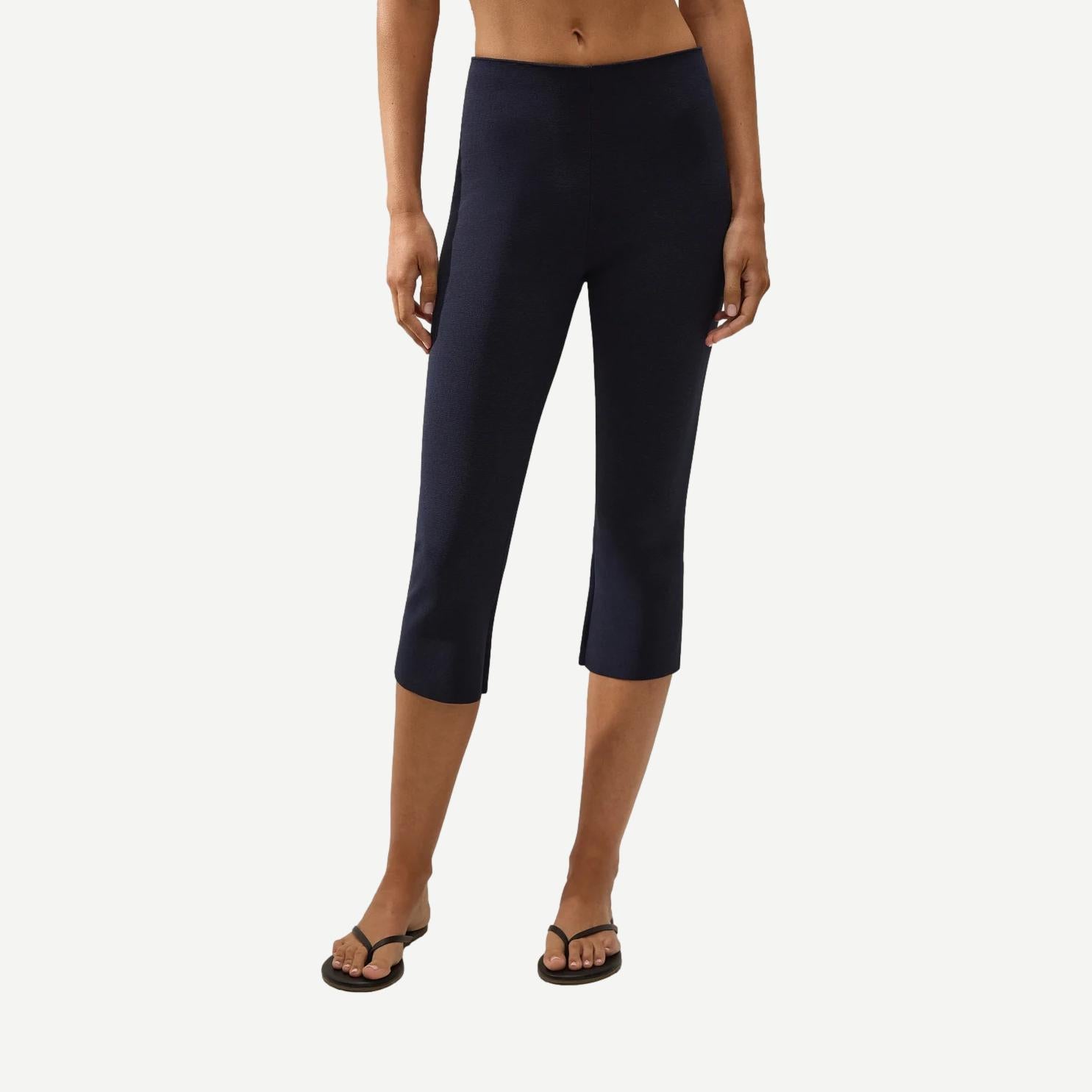 Leandra Capri Pant - Navy - Galvanic.co