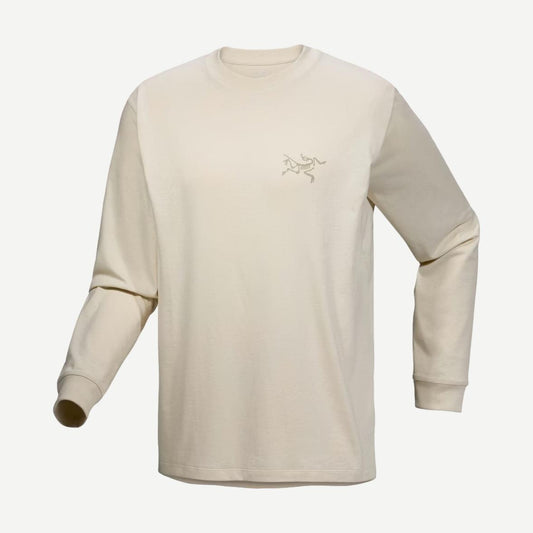Arcteryx Kragg SL Cotton Long-Sleeve T-Shirt in Sea Salt, featuring soft cotton fabric and a casual fit.