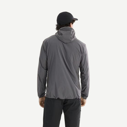 Arcteryx Atom SL Hoody M in Cloud, men's lightweight jacket with a back view showing the sleek design and material texture.