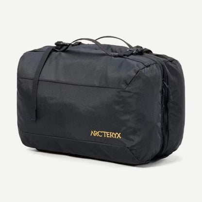 Black Arcteryx Index Gear Organizer bag with multiple compartments and secure zipper closure for efficient gear storage.