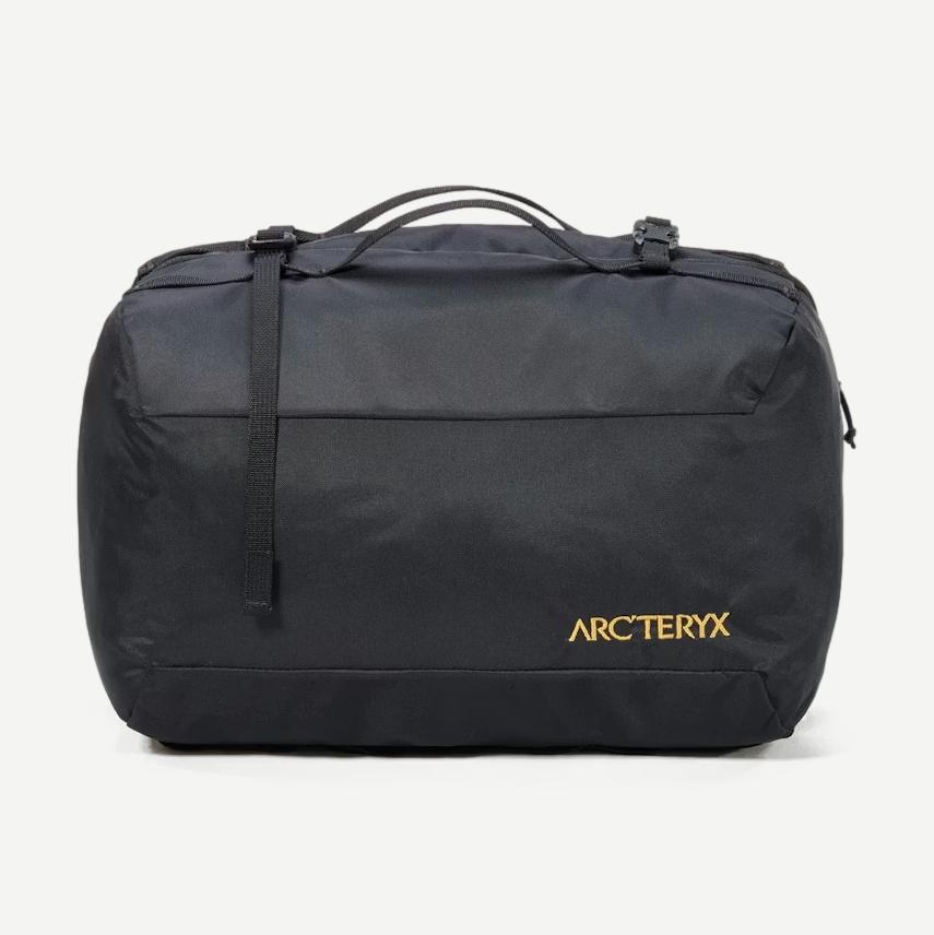 Arcteryx Index Gear Organizer in 24K black, compact bag with multiple compartments for organizing gear and accessories.
