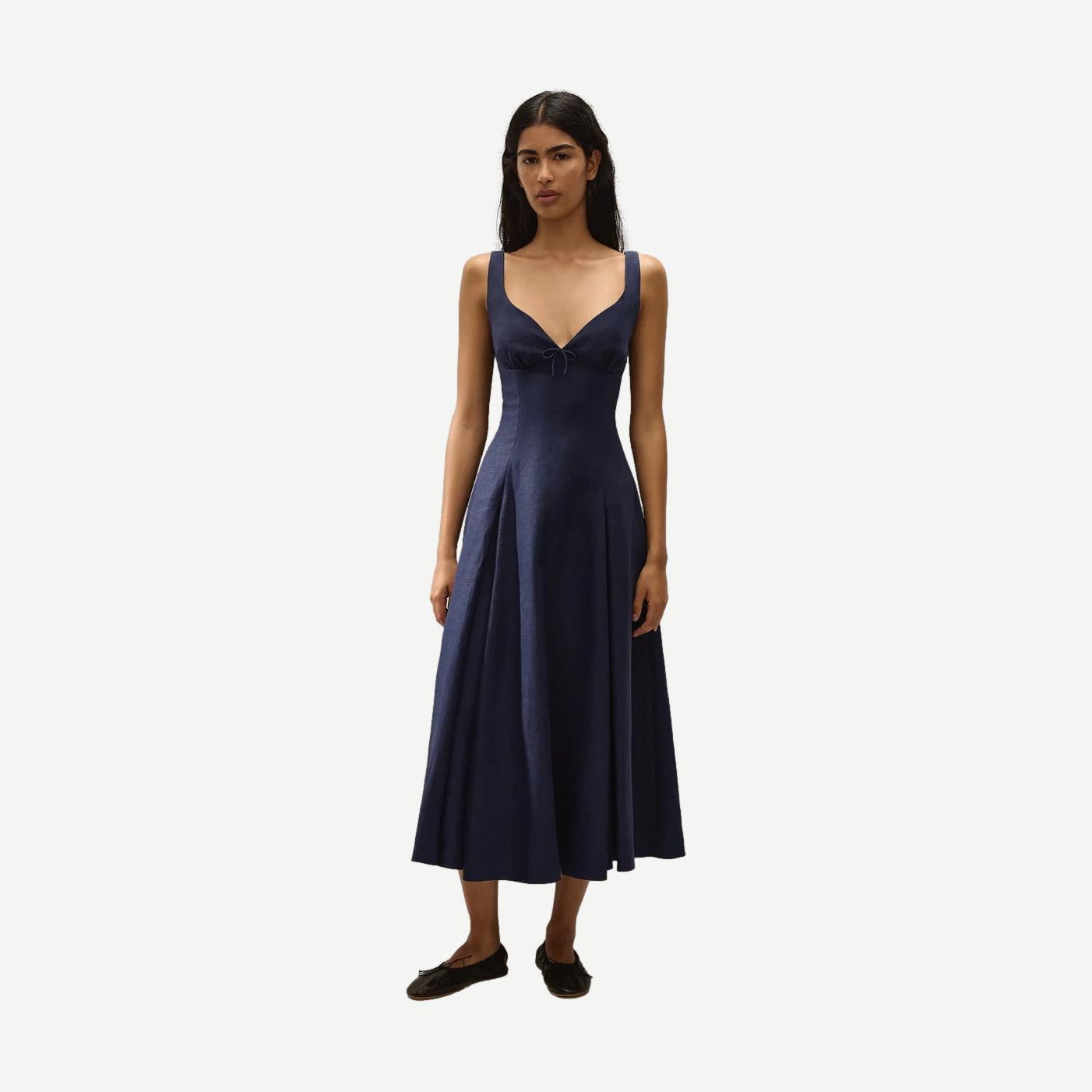 Adalee Midi Dress - Navy