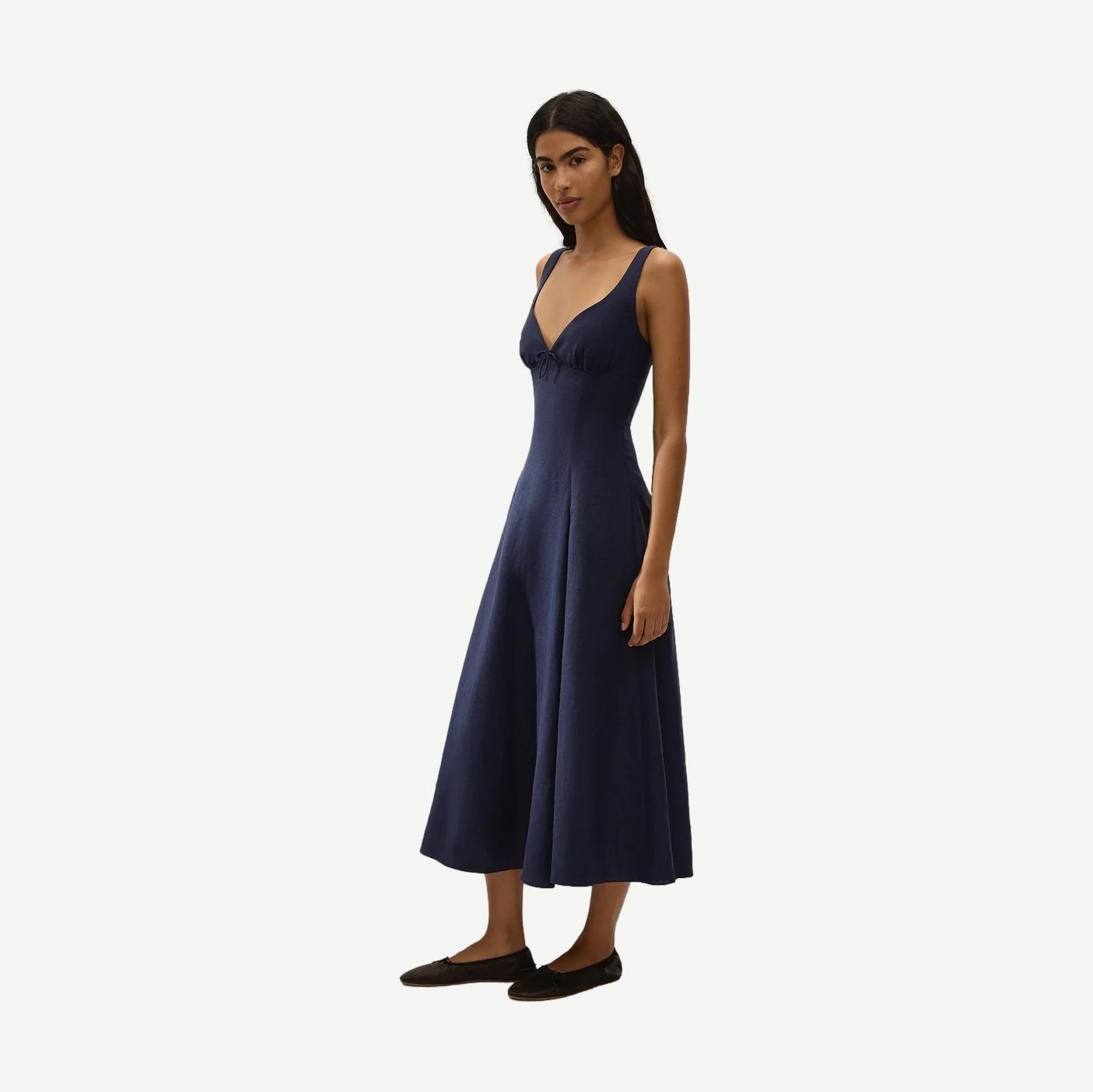 Adalee Midi Dress - Navy
