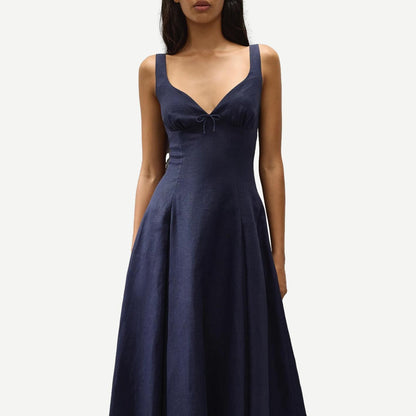 Adalee Midi Dress - Navy