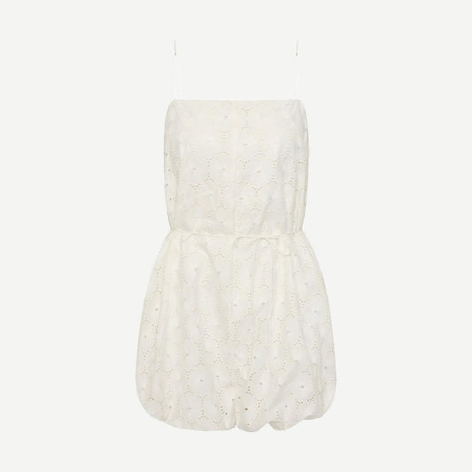 Rosella Playsuit - Dolce Broderie White - Galvanic.co