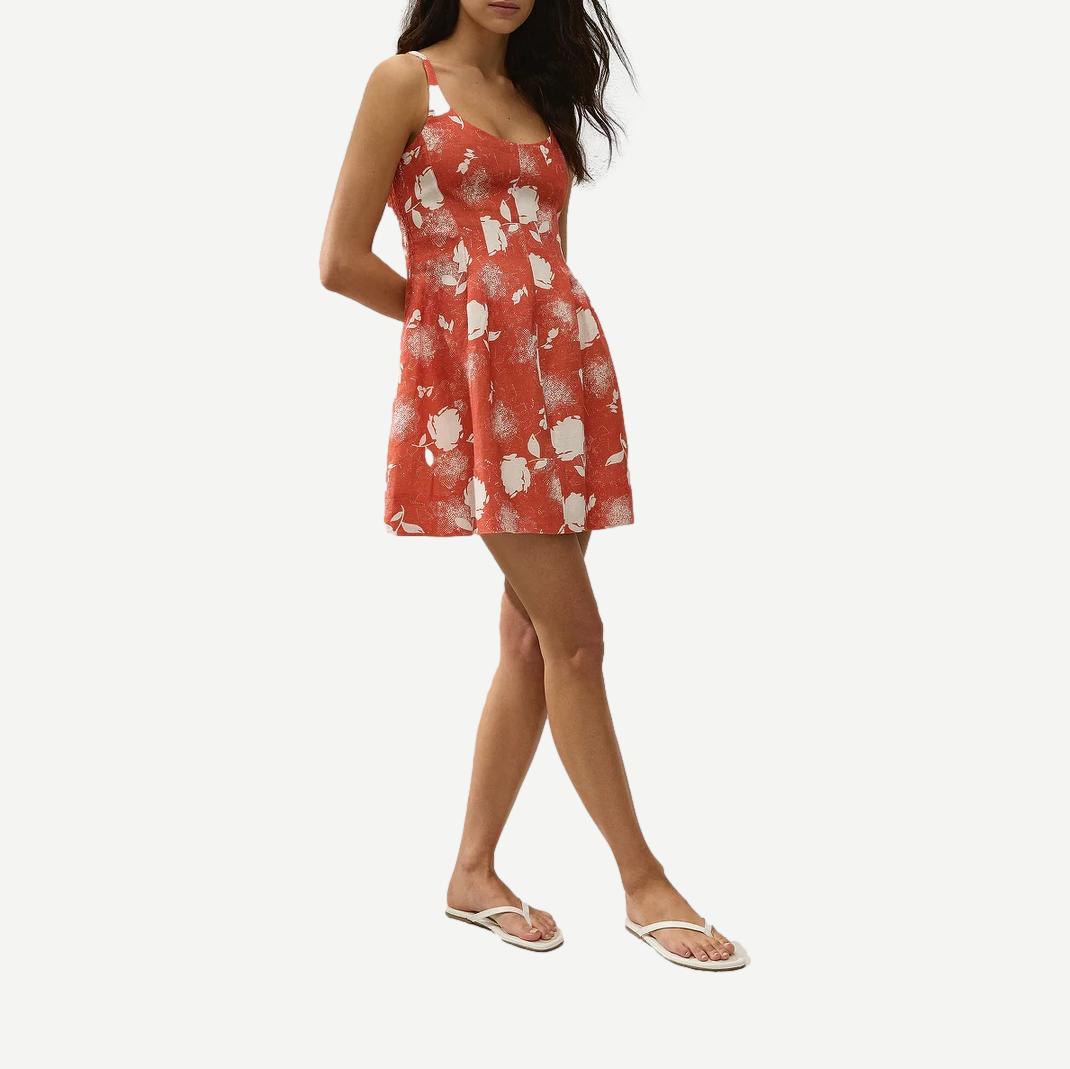 Cypriani Mini Dress - Sunrose Rosso - Galvanic.co
